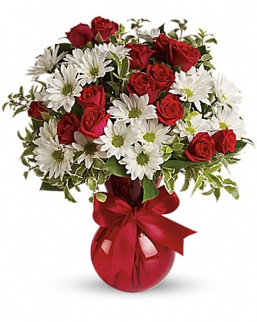 Red, White And You Bouquet by Teleflora