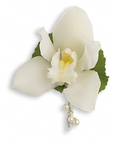 Shimmering Pearls Boutonniere