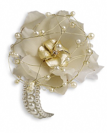 Shimmering Pearls Corsage