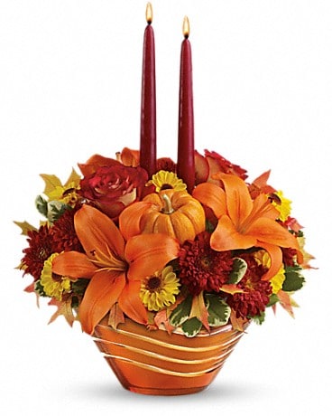 Teleflora's Amber Waves Centerpiece