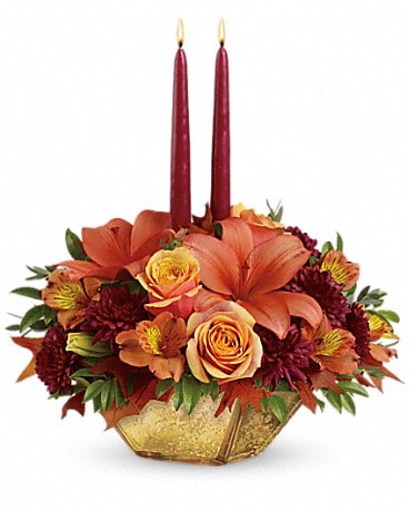 Teleflora's Harvest Gold Centerpiece
