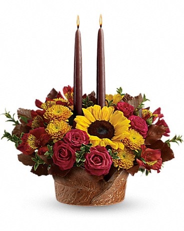 Teleflora's Sunny Thanksgiving Centerpiece