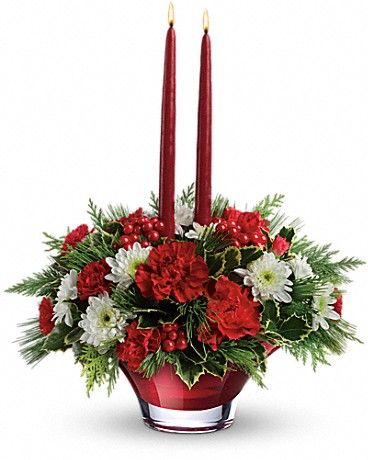 Teleflora's Evergreen Elegance Centerpiece