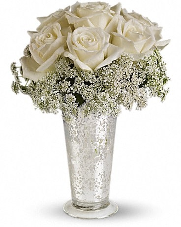 Teleflora's White Lace Centerpiece