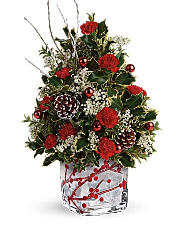 Teleflora's Festive Berries And Holly Tree