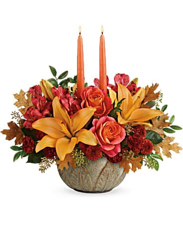 Teleflora's Artistic Glow Centerpiece