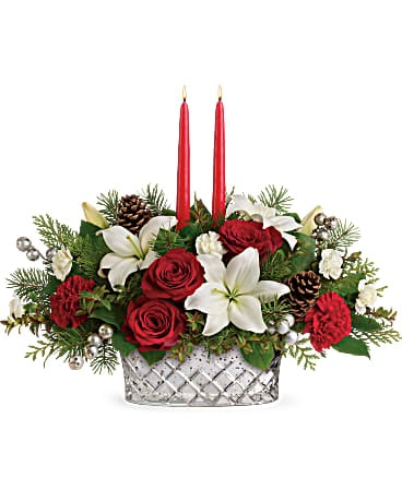 Teleflora's Sparkling Season Centerpiece