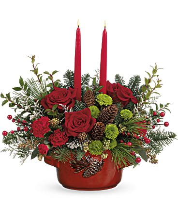Teleflora's Artisanal Pinecone Centerpiece