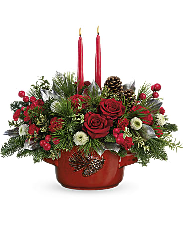 Teleflora's Christmas Heirloom Centerpiece