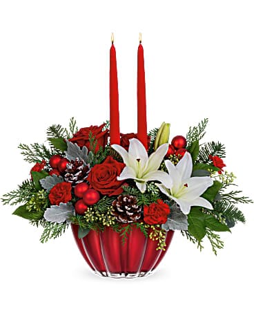 Teleflora's Joyous Christmas Centerpiece