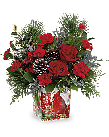 Teleflora's Cardinal Cheer Bouquet