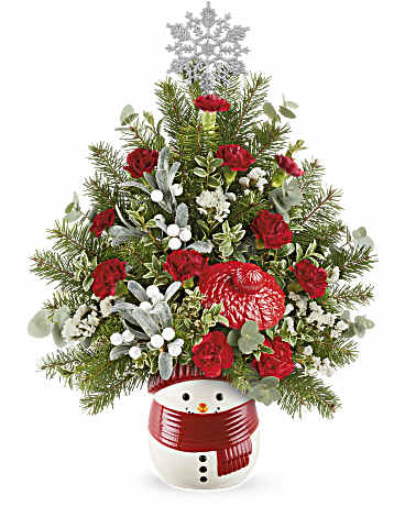 Teleflora's Snowman Surprise Tree