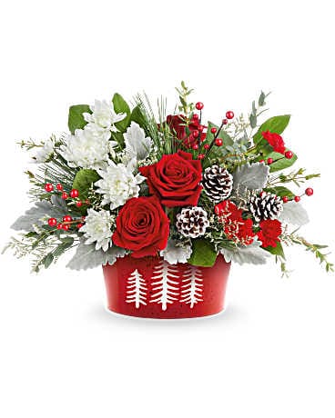 Teleflora's Snowy Pines Centerpiece
