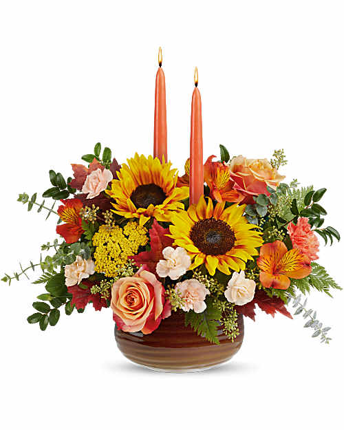 Teleflora's Fall's Harvest Centerpiece