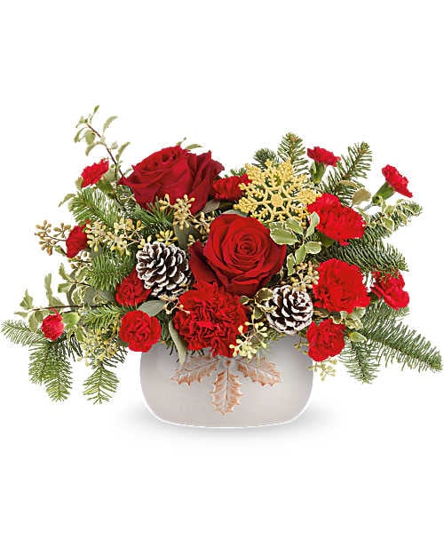 Teleflora's Holly Season Centerpiece