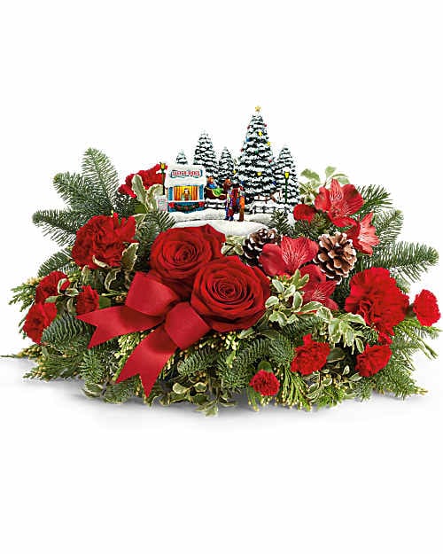 Thomas Kinkade's Charming Sleigh Bouquet