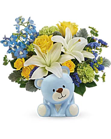 Teleflora's Sunny Cheer Bear Bouquet