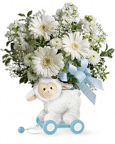 Teleflora's Sweet Little Lamb - Baby Blue