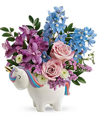 Teleflora's Enchanting Pastels Unicorn Bouquet